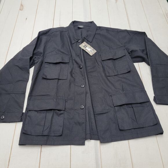 CQR NWT ripstop black tactical jacket utility coat - Picture 2 of 11